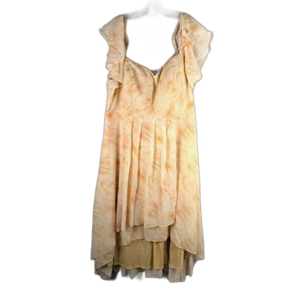 New Ever Pretty Women 16 Flutter Sleeve Dress Hi Low Garden Fairy Romantic Danty
